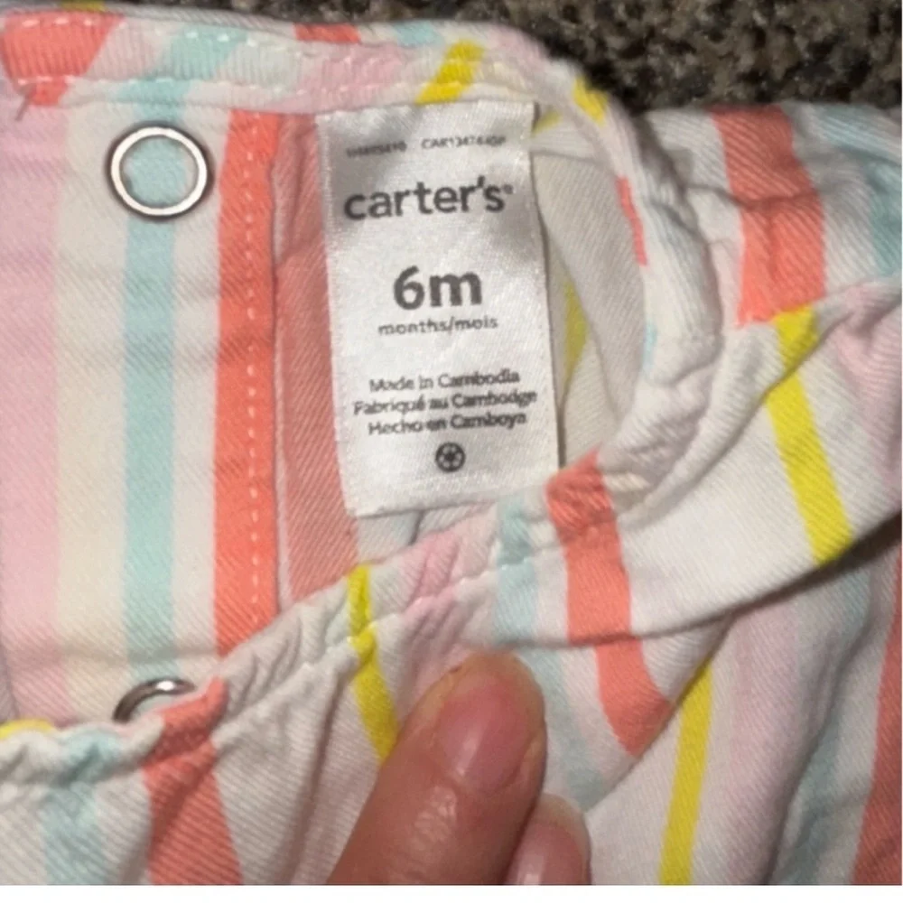 Carter's Striped Baby Girl Romper 6 months